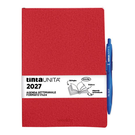 Agenda Settimanale Verticale 2027 - Tinta Unita