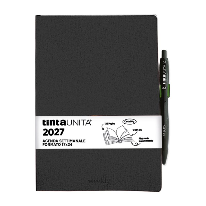 Agenda Settimanale Verticale 2027 - Tinta Unita