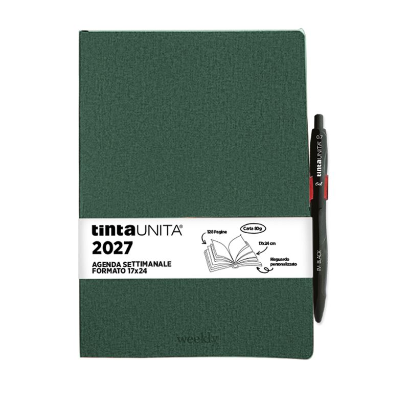 Agenda Settimanale Verticale 2027 - Tinta Unita