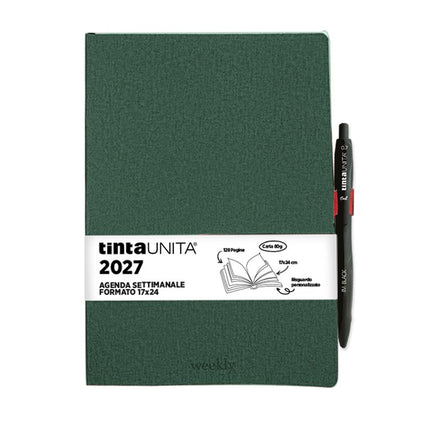 Agenda Settimanale Verticale 2027 - Tinta Unita