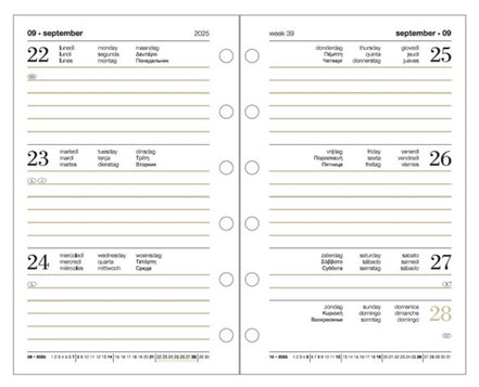 Ricambio settimanale 2026 A5 per planner