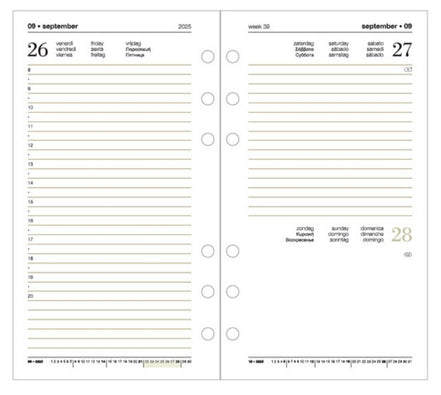 Ricambio giornaliero 2026 A5 per planner