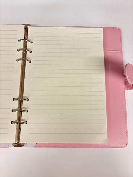 Planner A5 con sei anelli rosa