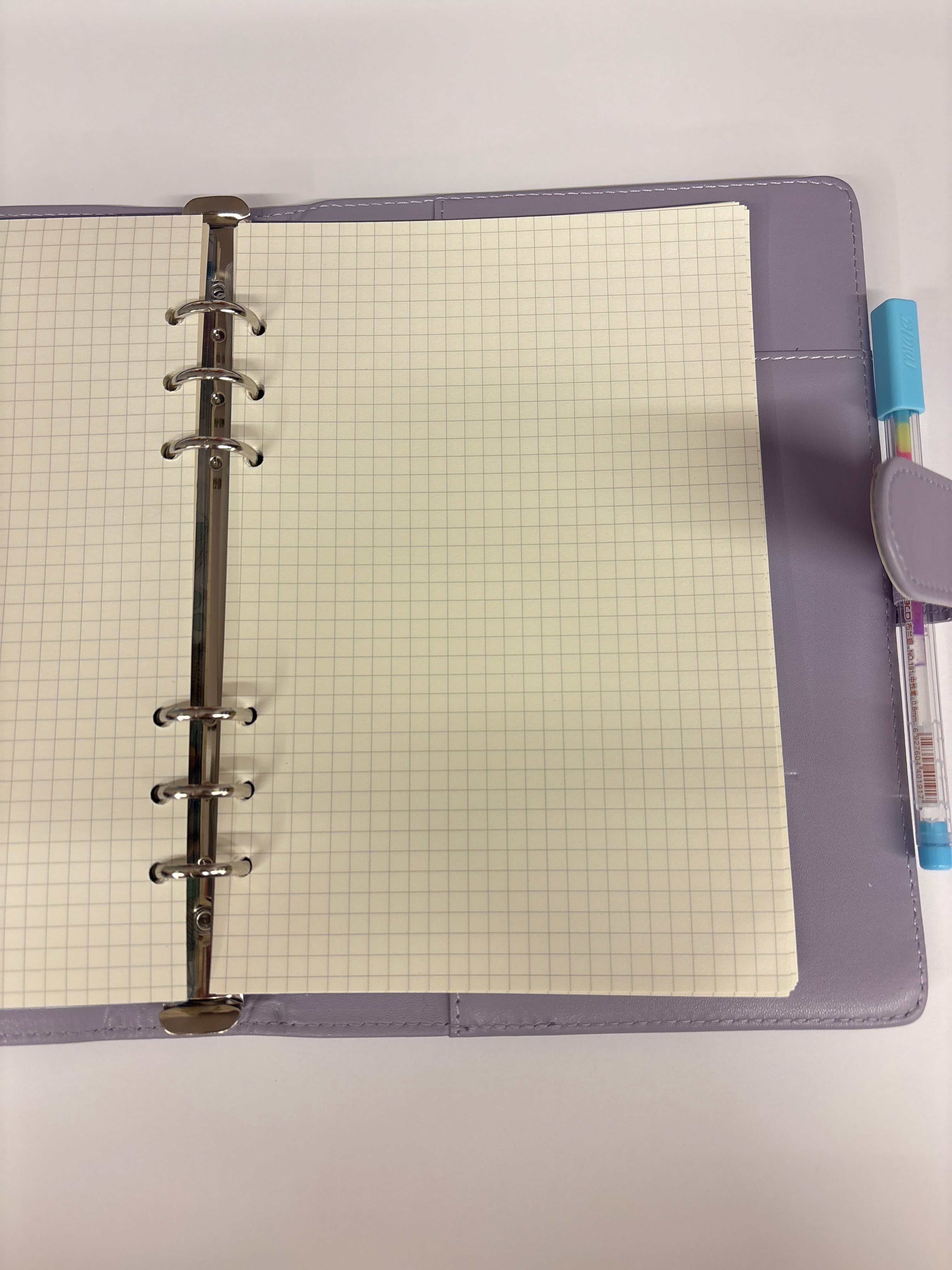 Planner A5 con 6 anelli lilla
