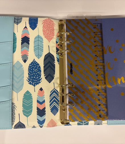 Planner con anelli A5 azzurro