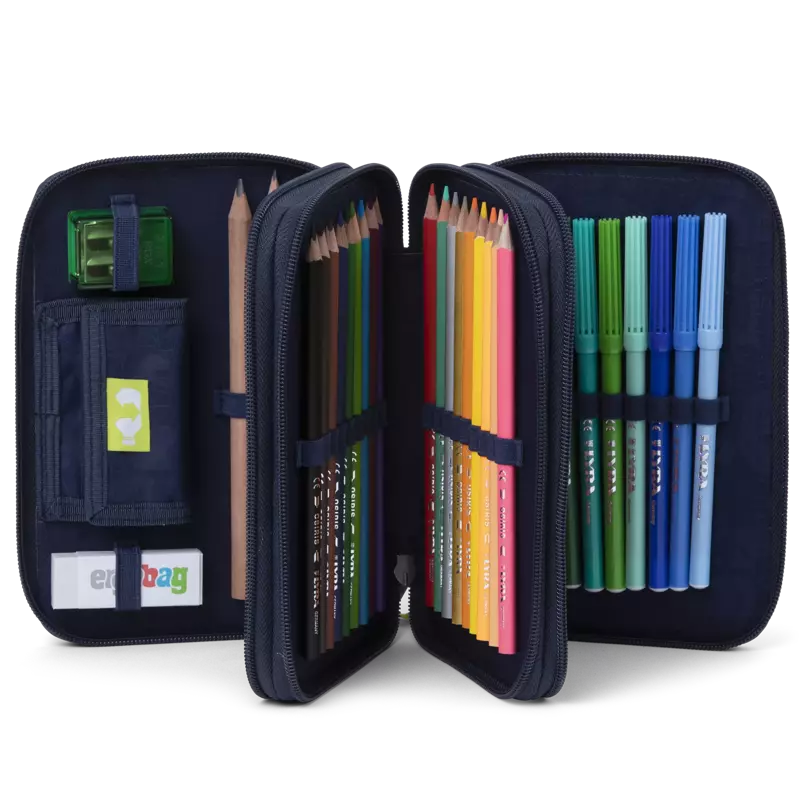Astuccio tre zip ERGOBAG mosaic stone bear