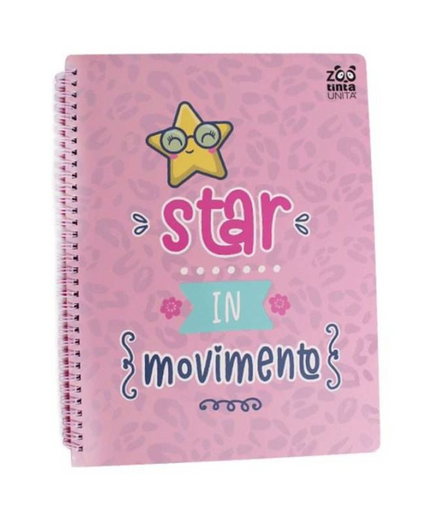 Maxi quaderno a spirale a righe - Tinta Unita Zoo