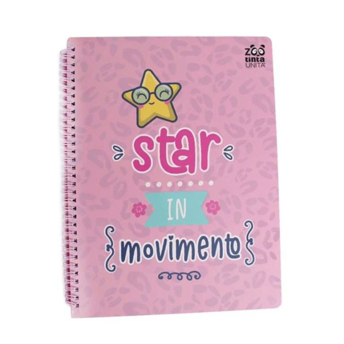 Maxi quaderno a spirale a righe - Tinta Unita Zoo
