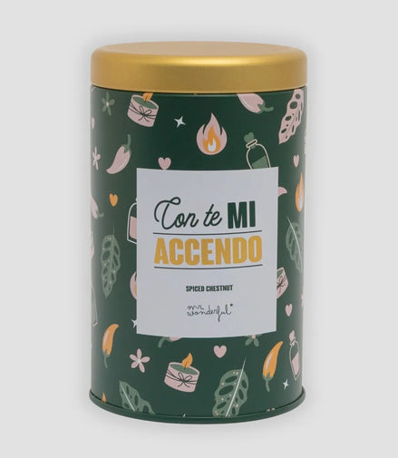 Candela in barattolo di latta "Con te mi accendo" Mr.Wonderful