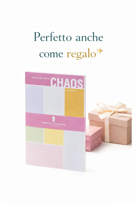 Weekly planner ideale come regalo utile per studio e lavoro

