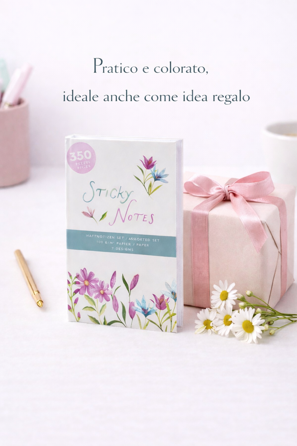 Sticky note book pratico e colorato, ideale anche come idea regalo
