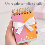 Block notes spiralato compatto come idea regalo utile e originale
