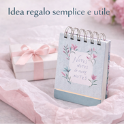 Block notes spiralato compatto con design colorato, ideale come idea regalo per studio, lavoro o appunti quotidiani