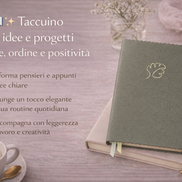 Taccuino A5 in pelle vegana verde con quadrifoglio dorato, quaderno elegante per appunti, idee e progetti, ideale per scrivania e regalo.