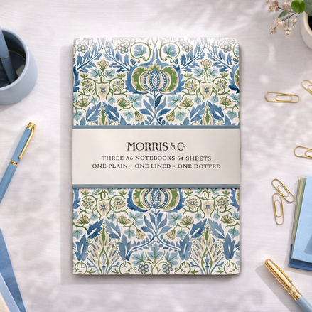 Set di 3 quaderni A6 Morris&Co - Compatti, versatili e sempre con te