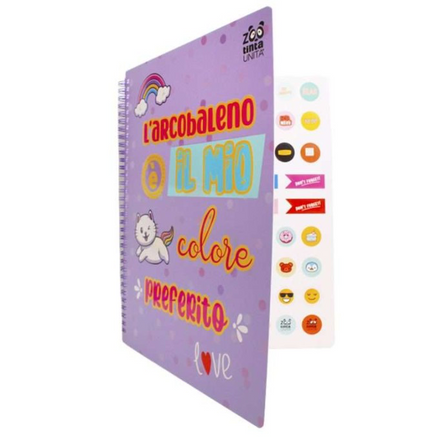 Maxi quaderno a spirale a righe - Tinta Unita Zoo