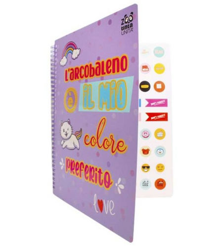 Maxi quaderno a spirale a righe - Tinta Unita Zoo