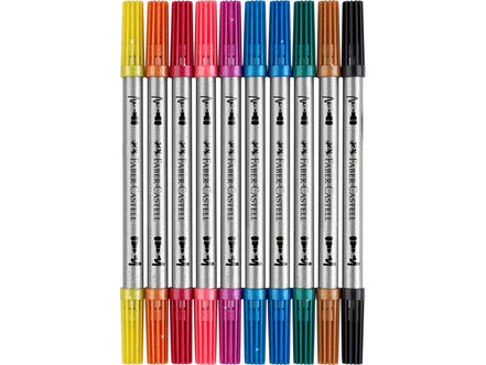 Set 10 Pennarelli Glitter Doppia Punta Faber Castell – Creatività che Brilla