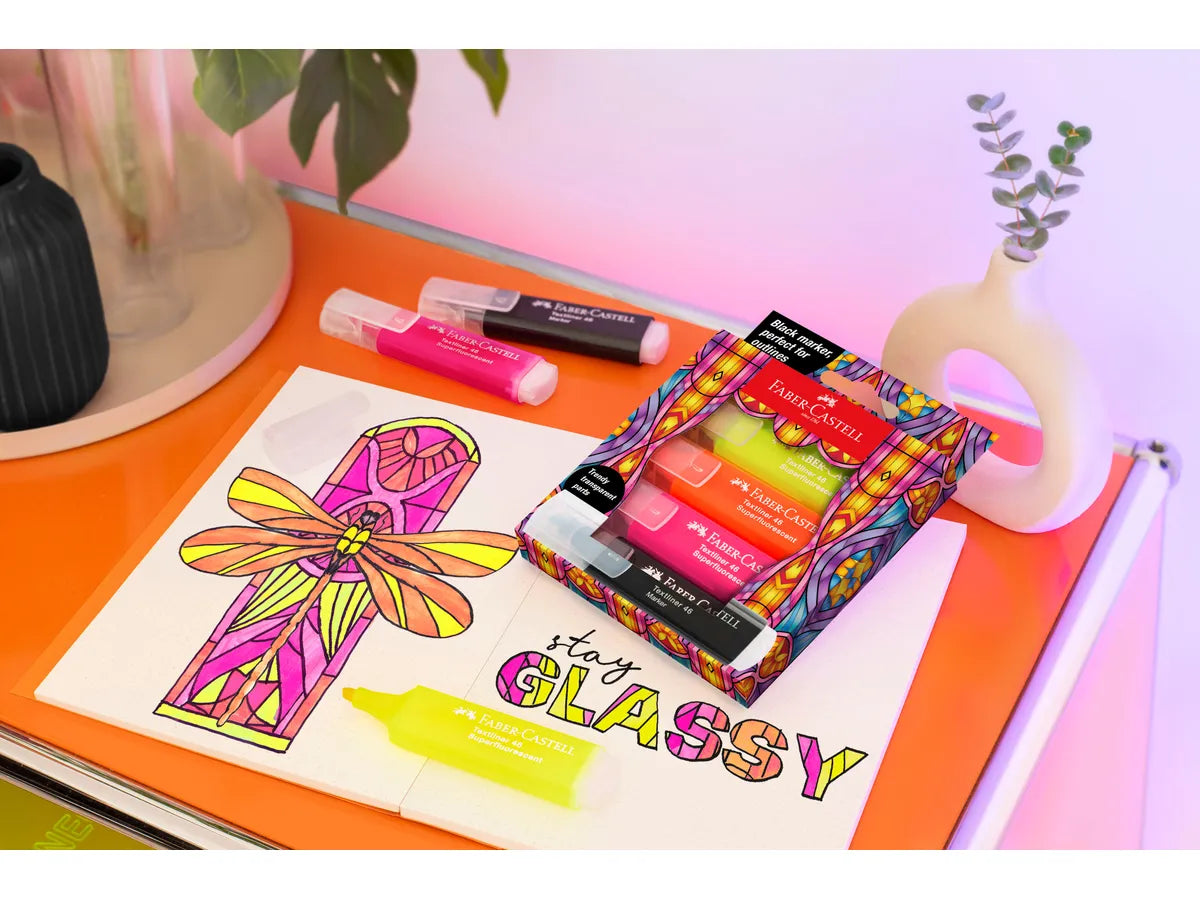 Set da 4 evidenziatori fluo - Faber Castell