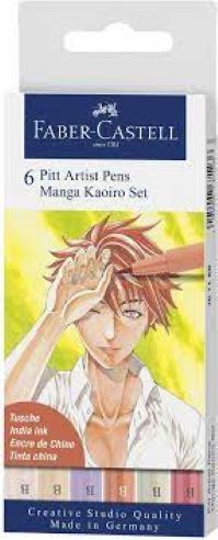 Set Pitt Artist Pens 6 Pezzi Manga - Faber-Castell
