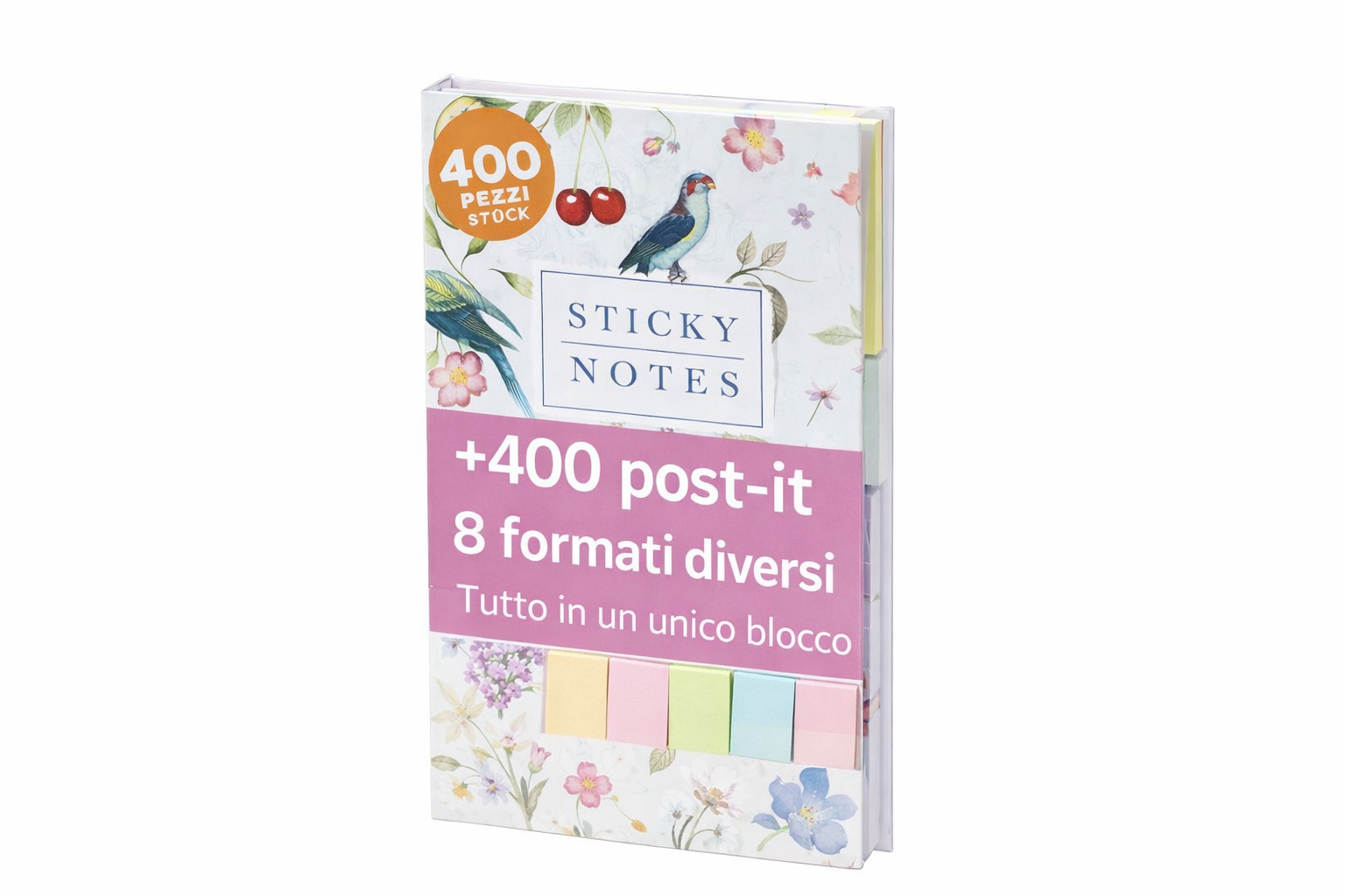 Sticky note book con oltre 400 post-it e 8 formati diversi