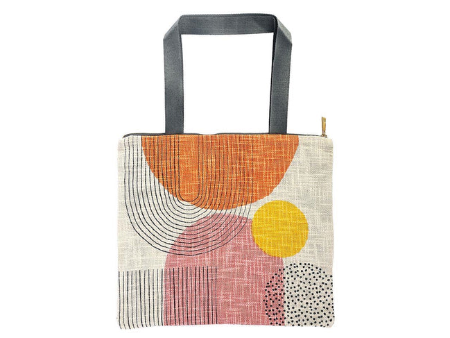 Shopper in Cotone Artebene – Motivo Geometrico Moderno e Spaziosa