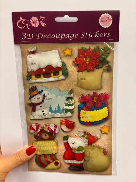 Stickers 3D natalizi