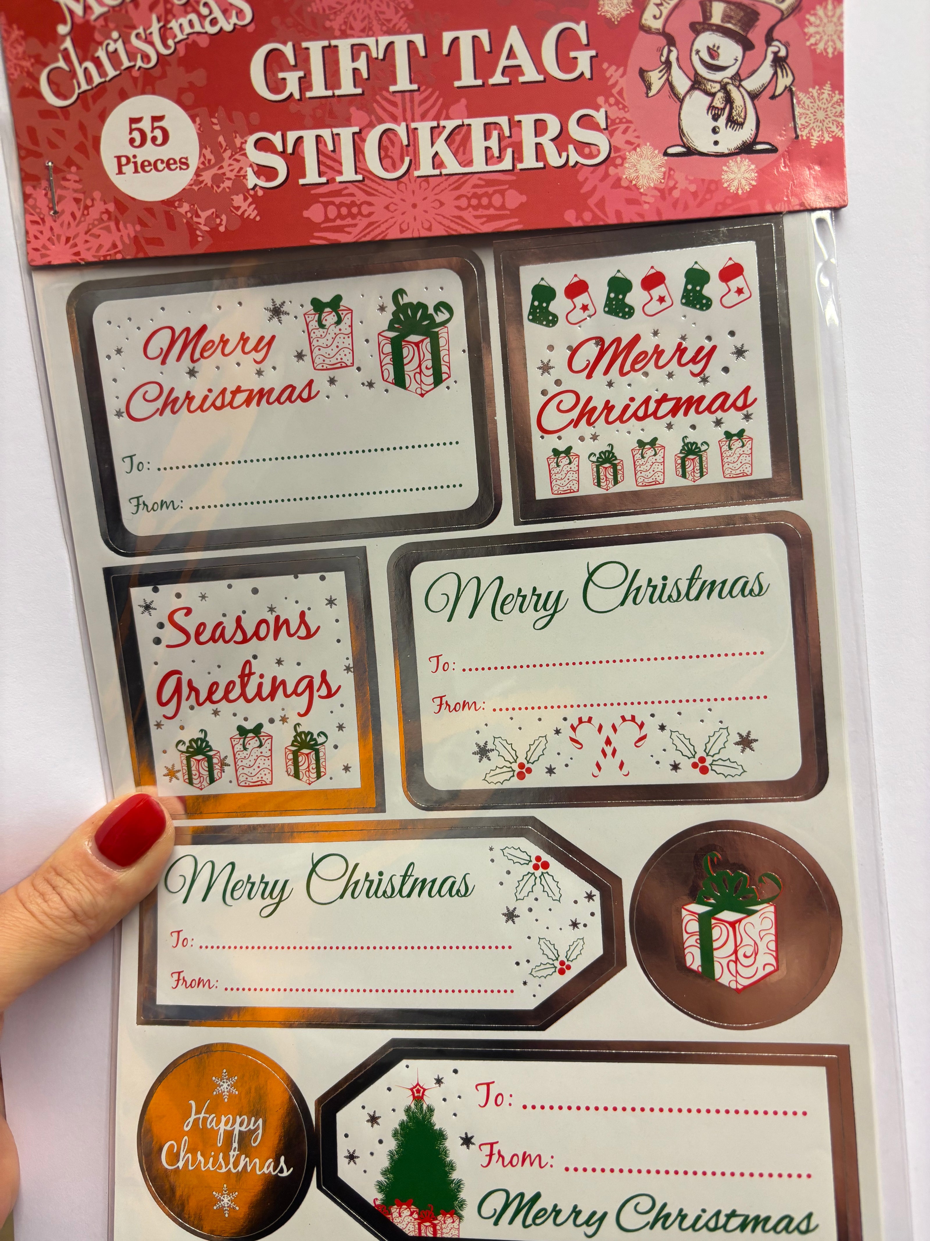 Sticker chiudi pacco Natalizi