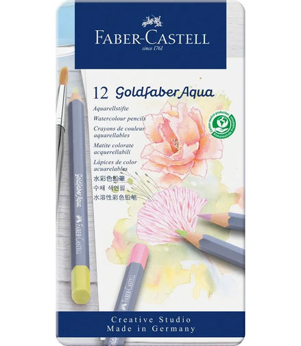 Matite acquerellabili Goldfaber Aqua Pastel da 12 colori Faber-Castell