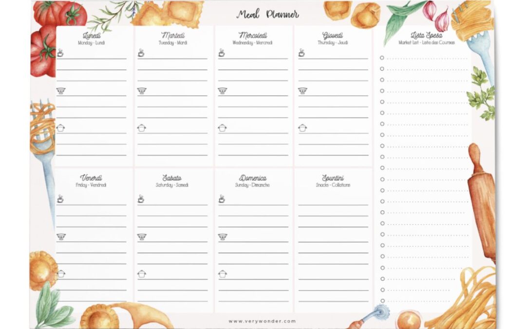 Planner pasti A4 Very Wonder