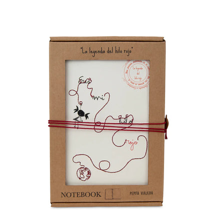 Quaderno Ricamato Deluxe Filo Rosso Pepita Viajera - Legami Destinati
