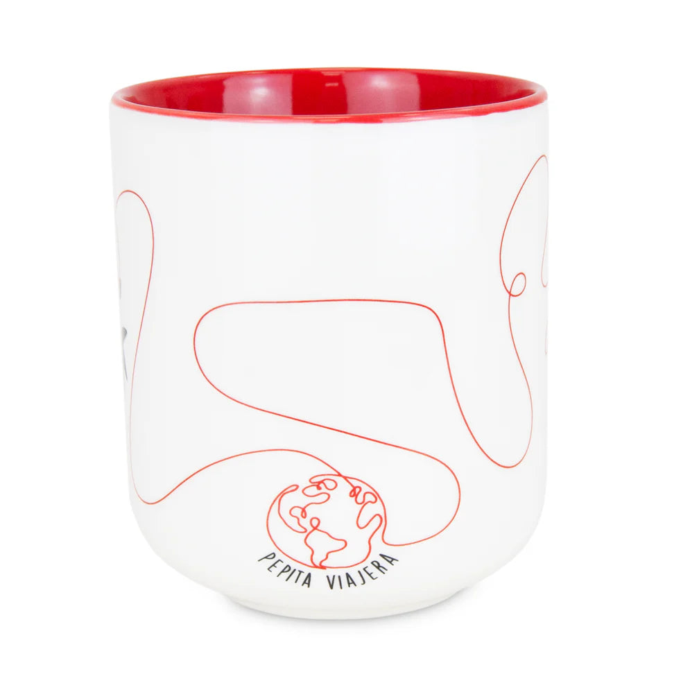 Tazza Filo Rosso Pepita Viajera - Un Legame Eterno in Ogni Sorso