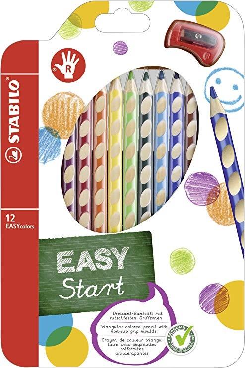 Matite colorate Stabilo Easy start da 12 per destrorsi