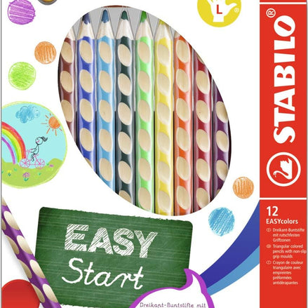 Matite colorate Stabilo Easy start per mancini 12 pz