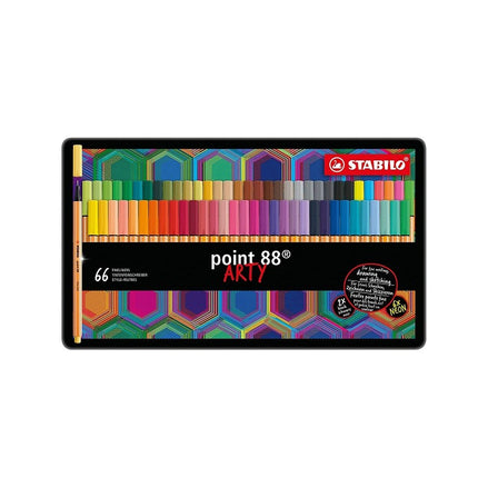 Stabilo Point88 - Confezione in metallo Arty da 66 pennarelli