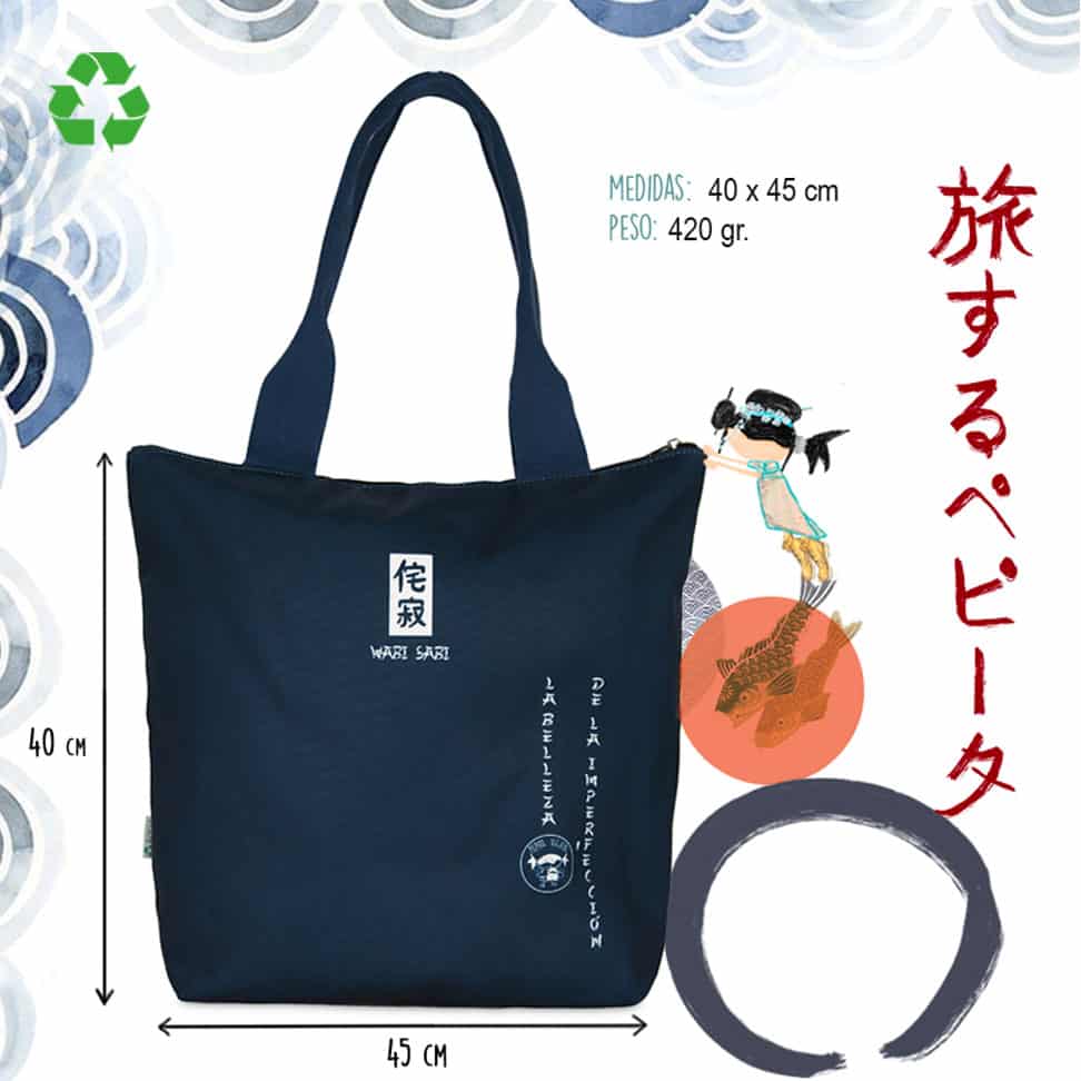 Borsa Tote Japan Pepita Viajera - Minimal e Sostenibile