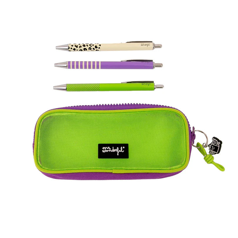 Astuccio a rete più 3 penne - Mr Wonderful