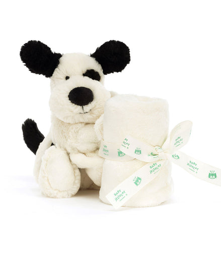 Bashful Black & Cream Puppy Soother - Jellycat