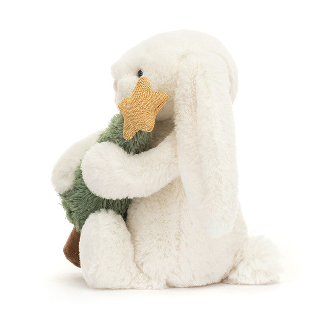 Bashful Bunny with Christmas Tree Jellycat