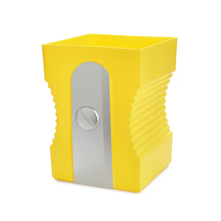 Cestino a forma di temperamatite giallo