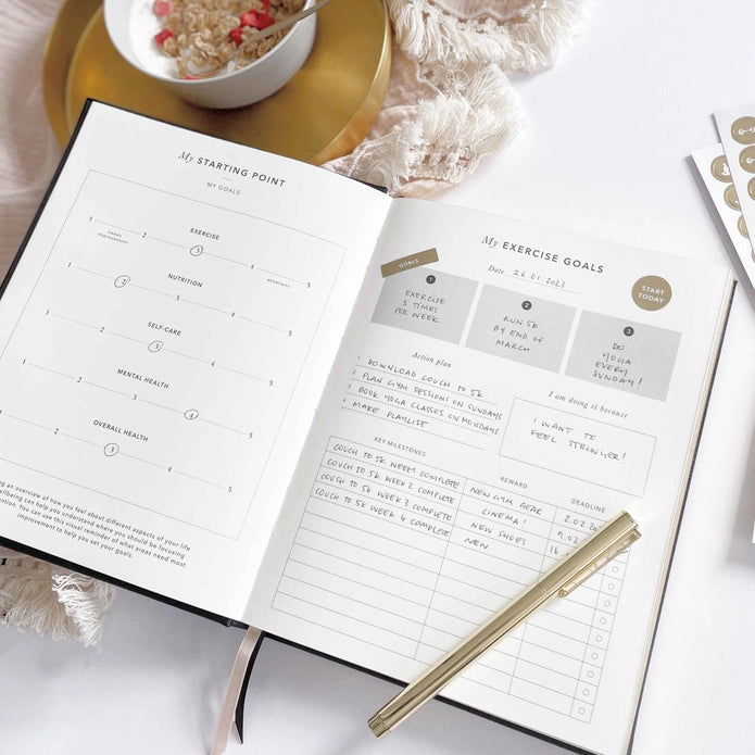 Fitness Diary Nero e Rosa