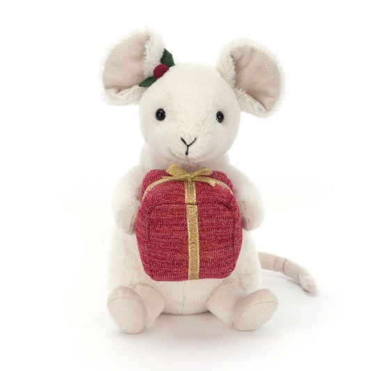 Merry Mouse with Present Jellycat