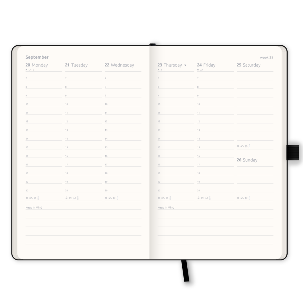 Agenda Settimanale Verticale 2027 Gold Baroque - Castelli