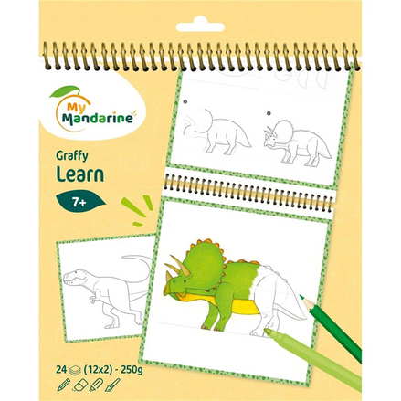 Graffy Learn Dinosauri Avenue Mandarine - Impara a disegnare divertendoti