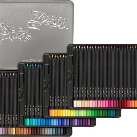 Confezione in metallo da 100 matite colorate Black Edition Faber-Castell