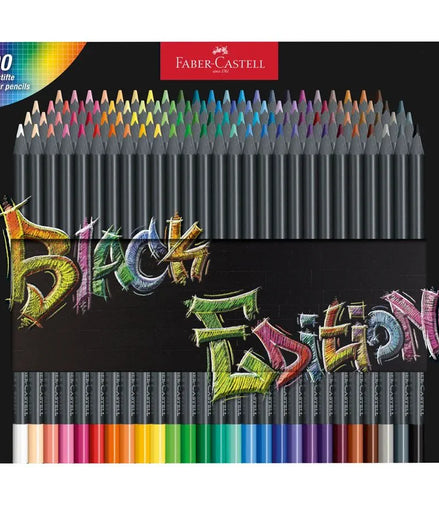 Confezione in metallo da 100 matite colorate Black Edition Faber-Castell