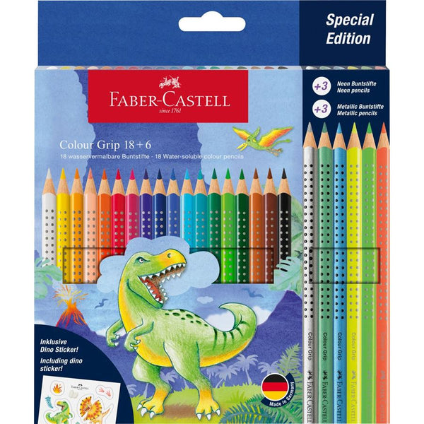 Matite colorate Colour Grip Dinosauro - Faber-Castell
