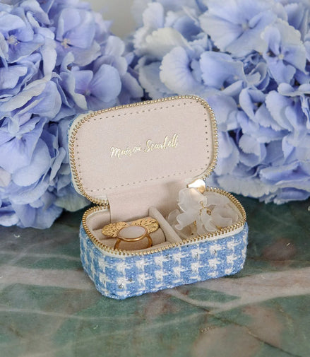 Portagioie Marie Tweed Azzurro
