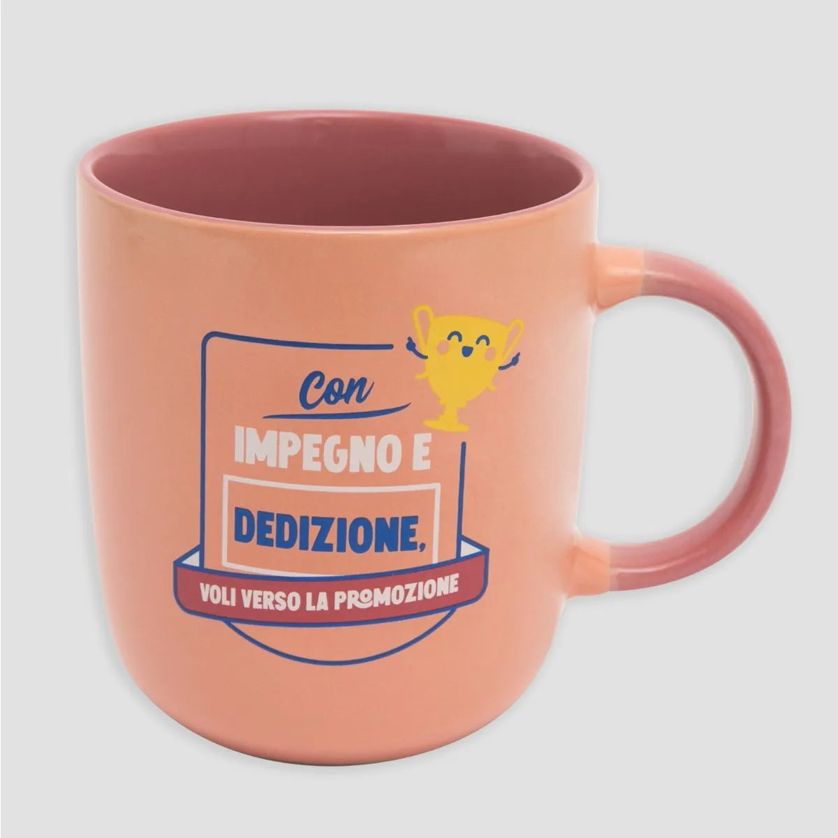 Tazza "Con impegno e dedizione voli verso la promozione" Mr.Wonderful