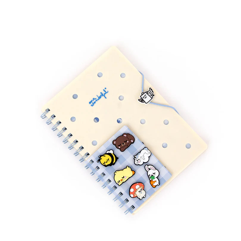 Taccuino spiralato  A5 Mr Wonderful con Charms Decorativi – Prendi appunti divertendoti